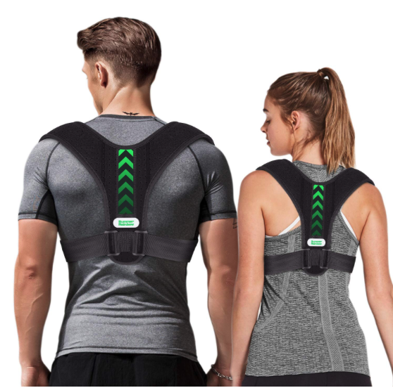 ALIGN posture corrector worn by man and woman